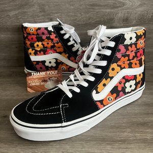 Vans Sk8-Hi Flower Black Multi High Top Shoes Men's NWB